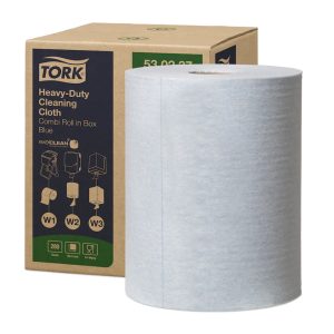 KRPE netkane, čistilne, Tork Heavy-Duty Combi, v roli, modre, 106 m, W1/W2/W3