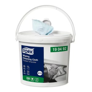 KRPE netkane, čistilne, Tork Low-Lint, Handy Bucket, turkizne, 200 kos/vedro, W10