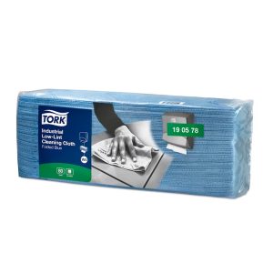KRPE netkane, čistilne, Tork Industrial Low-Lint, modre, 80 kos/pak, W4