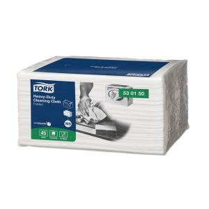 KRPE netkane, čistilne, Tork Heavy-Duty, bele, 45 kos/pak, W8