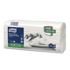 KRPE netkane, čistilne, Tork Heavy-Duty, bele, 70 kos/pak, W4