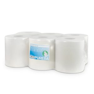 PAPIRNATE BRISAČE CENTRAL, 1-slojne, bele, PUREBA P-FLEX 300, 6 rol/pak