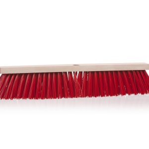 METLA PVC, 50 cm, lesena osnova, brez ročaja in navoja, luknja naravnost
