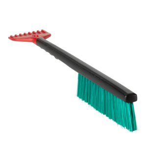 Krtača za vozila, s strgalom za led, RDEČE/ZELENA/ČRNA, 28 cm