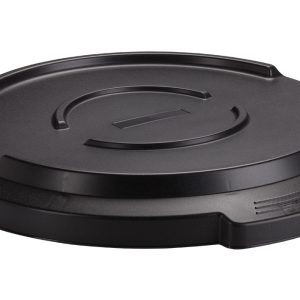 Pokrov za 120 L koš Titan, črn, okrogel, plastičen