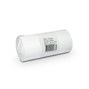 VREČKE 65 L, 65 x 75 cm, HDPE, 18 my, bele, 50 kos/rol