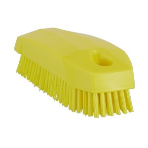 Ročna krtača za nohte, rumena, TRDA, 13 cm, HACCP, Vikan