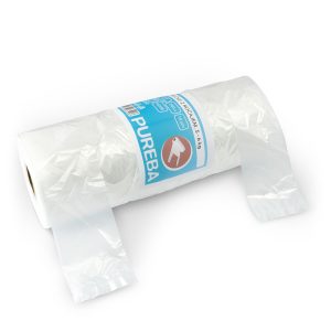 VREČKE za živila, 5-6 kg, z ročajem, HDPE, prozorne, 200 kos/rol, PUREBA