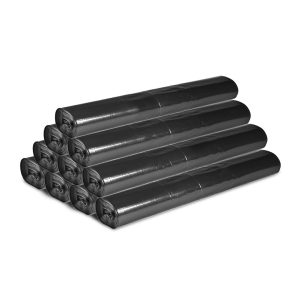 VREČKE 70 L, 60 x 80 cm, LDPE, 45 my, črne, 25 kos x 10 rol/pak