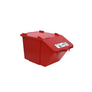 KOŠ 45 L, PICK-UP, za ločevanje odpadkov, rdeč, s pokrovom