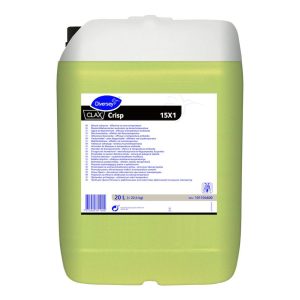 Pralni detergent CLAX Crisp 15X1, 20L, alkalni ojačevalec pranja, Diversey