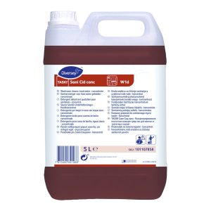 Čistilo za vsakodnevno čiščenje sanitarij TASKI Sani Cid conc W1d, 5 L