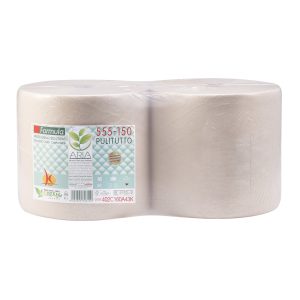 Industrijske papirnate brisače MAX PULITUTTO ARIA, 2-slojne, natur, 2 rol/pak