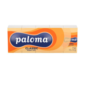 Žepni robčki Paloma Classic Super Soft, 3-slojni, 10 x 10 kos/pak, 100 kos/pak