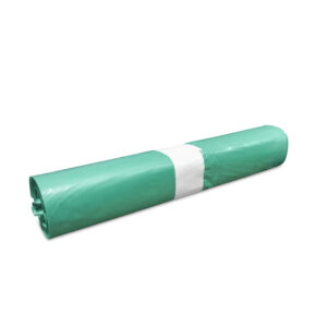 VREČKE 120 L, 75 x 95 cm, LDPE, 35 my, zelene, na trak, 10 kos/rol