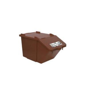 KOŠ 45 L, PICK-UP, za ločevanje odpadkov, rjav, s pokrovom