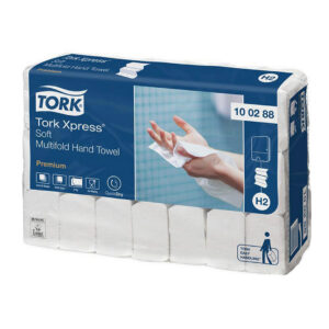 PAPIRNATE BRISAČE M, 2-slojne, bele, 21 x 34 cm, Tork Xpress® Soft Premium, 2310 kos/krt, H2