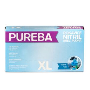 ROKAVICE NITRIL brez pudra XL, modre 100 kos/pak, PUREBA