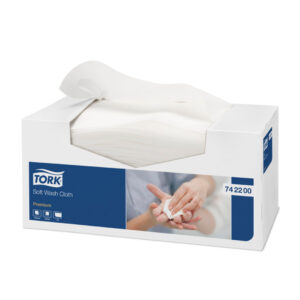 KRPE umivalne Tork Soft Wash Cloth Premium, 1-slojne, netkane, bele, 135 kos/pak